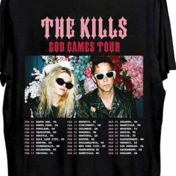 The Kills God Games Tour 2024 Band Music Concert Fan Graphic Two-Sided Shirt 159 - Picture 3 of 6